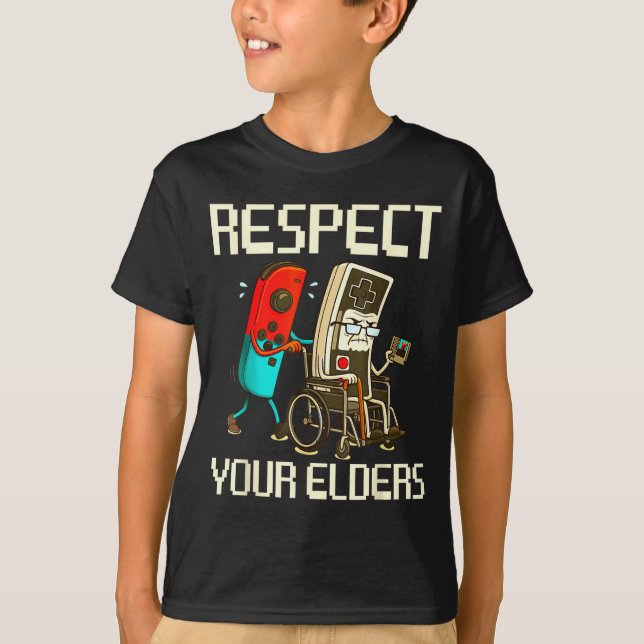 Camiseta Respect Your Elders Gaming Clic  (Frente)