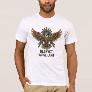Camiseta Respeitar Camisa-T da Águia Terrestre Nativa