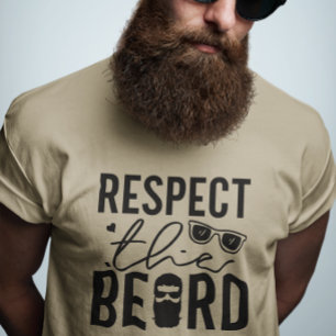 Camiseta Respeite a Barba Design Divertido