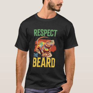 Camiseta Respeite A Barba  Pogona & Dragão Barbudo Engraçad