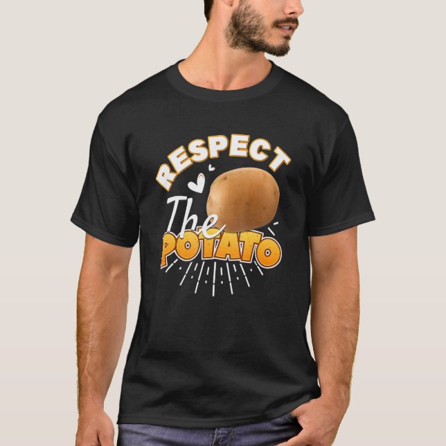Camiseta Respeite A Batata De Batata Vegetal (Frente)