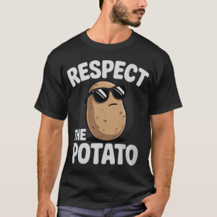 Camiseta Respeite A Batata Para Meninos Homens Vegetal Engr