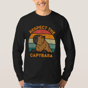 Camiseta Respeite A Capybara Animal Funny Rodent Capybara