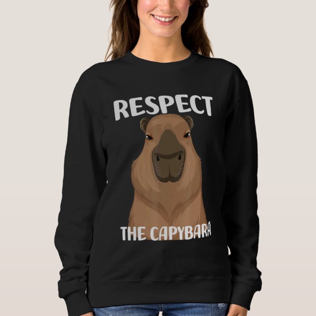 Camiseta Respeite A Capybara Pet Meme Nutria Brown Para Ki (Frente)