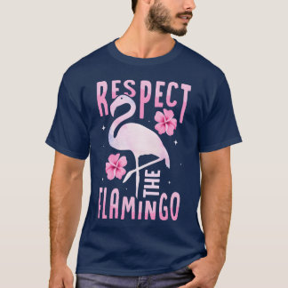 Camiseta Respeite a família Flamingo Pink Bird Cute