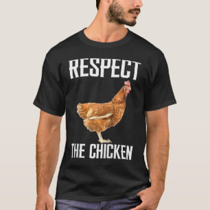 Camiseta Respeite a Fazenda de Frangos para Raglan de Frang