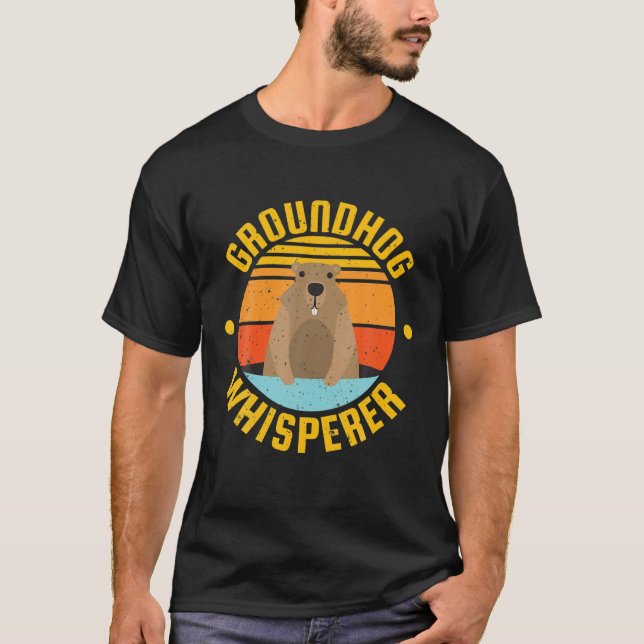 Camiseta Respeite A Gota De Groundhog E Os Engraçados Groun (Frente)