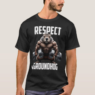 Camiseta Respeite a marmota, feliz dia da marmota