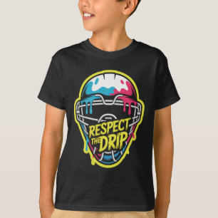 Camiseta Respeite A Máscara De Goleiro De Hockey Drip Hóque