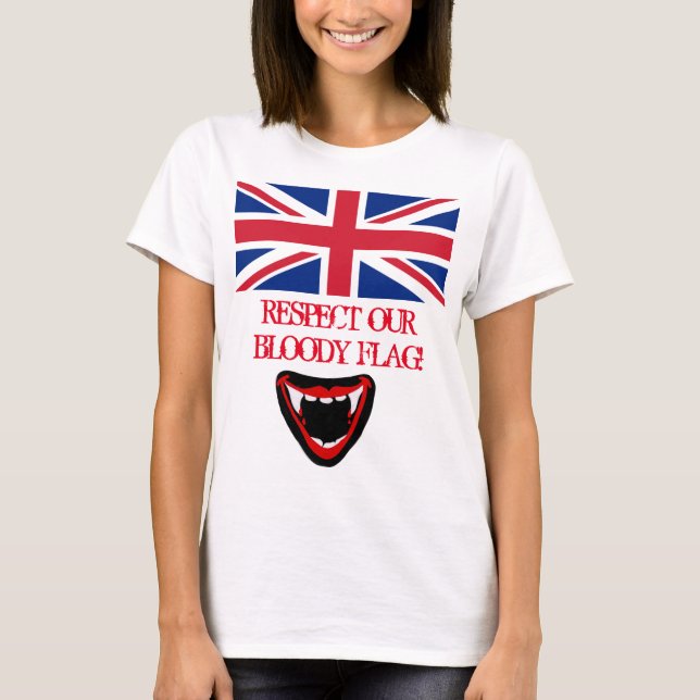 CAMISETA RESPEITE A NOSSA BANDEIRA DE SANGUE! (Frente)