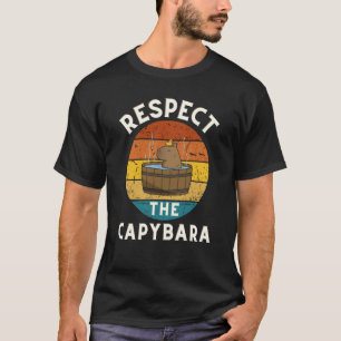 Camiseta Respeite A Piada Animal De Capybara Rodent.