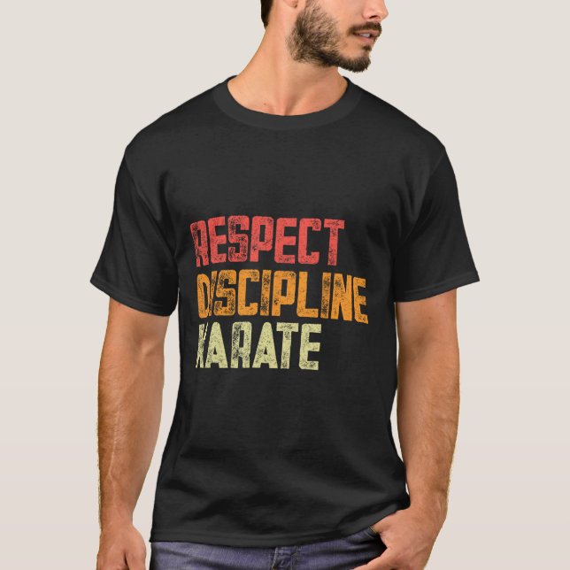 Camiseta Respeite Disciplina Carate Fighter (Frente)