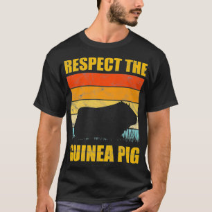 Camiseta Respeite guineense Pig Vintage Sunset Retro Pet Ro