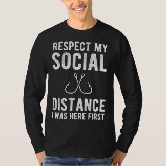 Camiseta Respeite Minha Distância Social Eu Estava Aqui Pri