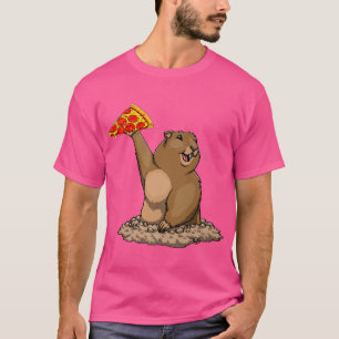 Camiseta Respeite O Amor Da Pizza Animal Engraçado Do Groun