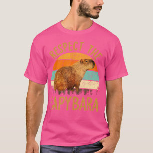 Camiseta Respeite o Animal Capivara Capivara Engraçado Aman
