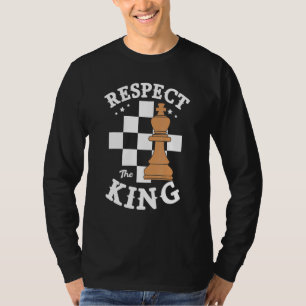 Camiseta Respeite O Avô Do Jogo Do Jogador De Xadrez Rei