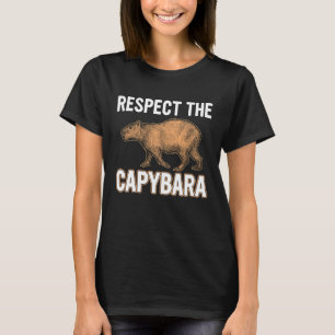 Camiseta Respeite O Capivara Capivara Engraçado Roedor Anim