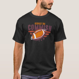 Camiseta Respeite o Commish Fantasy Football Commish