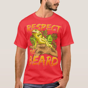 Camiseta Respeite O Design De Dragão Com Barba Para Lizard