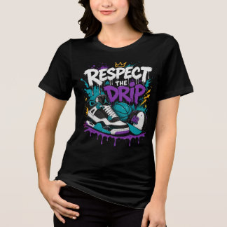 Camiseta Respeite o Drip Design de Basquete
