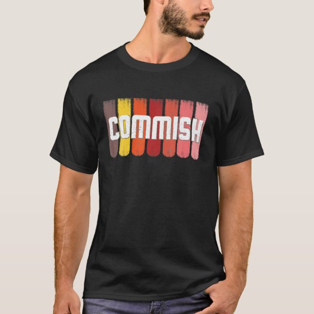Camiseta Respeite O Futebol De Jogo Comm Da Senhora Commish (Frente)