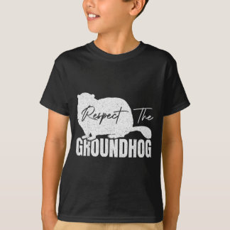 Camiseta Respeite O Groundhog Woodchuck Animal Ground Hogs