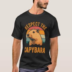 Camiseta Respeite O Humor Retroativo Capybara Animal Capiba