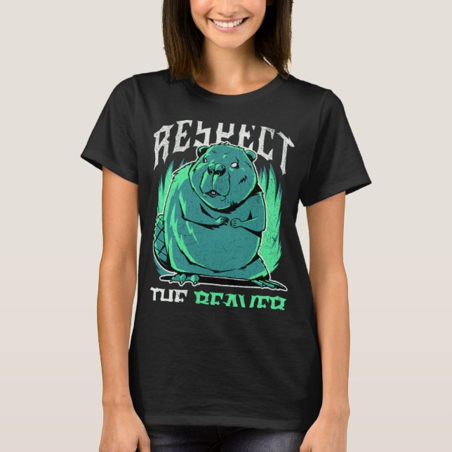Camiseta Respeite O Relatório De Roedores Da Natureza Anima (Frente)