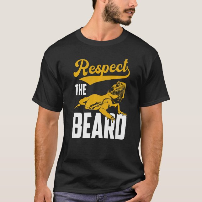 Camiseta Respeite O Réptil De Dragões Com Barba (Frente)