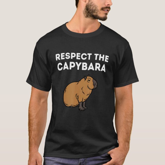 Camiseta Respeite O Respeito De Capybara Capybara (Frente)