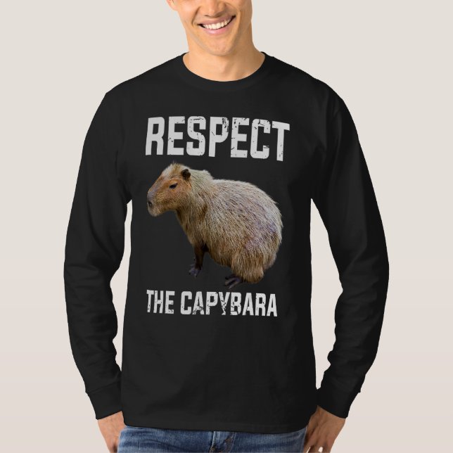 Camiseta Respeite O Rodente Capybara Capibara (Frente)