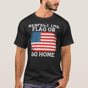 Camiseta Respeite o sinalizador ou vá para casa atleta Trac