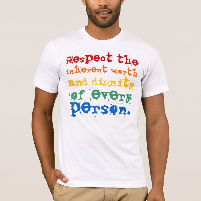 Camiseta Respeite o valor inerente (Frente)