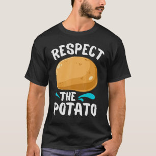 Camiseta Respeite O Vegetal Engraçado De Batata Para Crianç