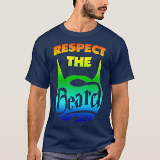 Camiseta Respeite os amantes da barba coloful barba salve o