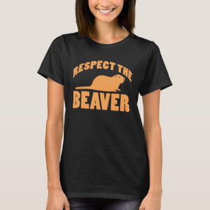 Camiseta Respeite Os Beavers Animais Do Aveleiro