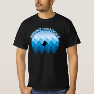 Camiseta Respeite Os Locais - Consciencialização De Tubarõe