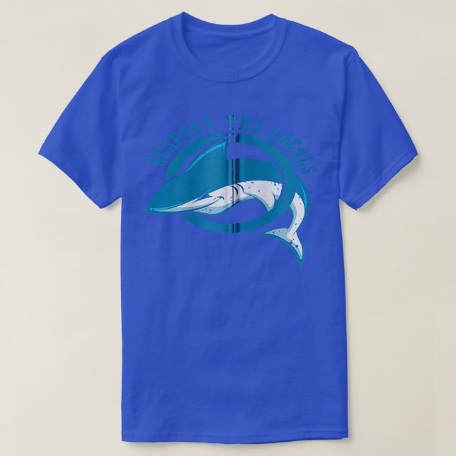 Camiseta Respeite os locais onde eu salvar os tubarões Ocea (Frente do Design)