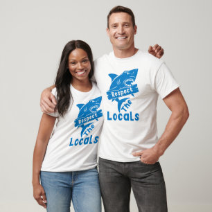 Camiseta Respeite Os Locais, Salve O Tubarão