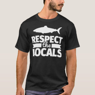 Camiseta Respeite os locais tubarão design