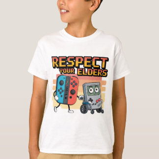 Camiseta Respeite Seus Anciãos Controle de Jogos Retro Dive