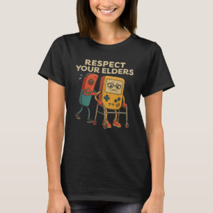 Camiseta Respeite Seus Anciãos Jogos Retrô Divertido Contrô