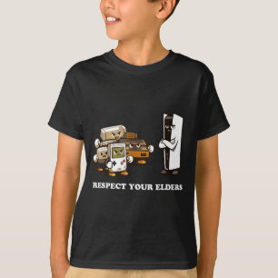 Camiseta Respeite Seus Anciãos T Retro Jogos dos Anos 90