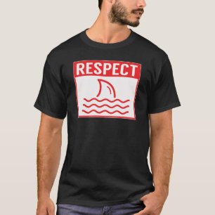 Camiseta Respeite Tubarões Engraçados Avisando Crianças