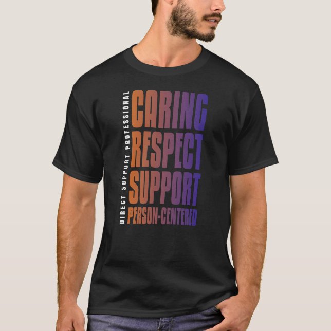 Camiseta Respeito ao suporte DSP centralizado na pessoa (Frente)