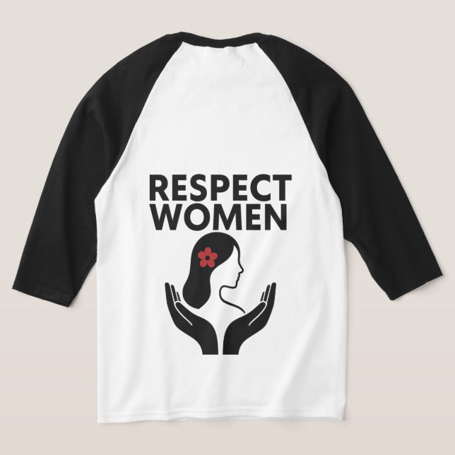 Camiseta Respeito pela mulher (Postura das costas)
