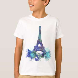 Camiseta Respingo da cor de Eiffel da excursão do La