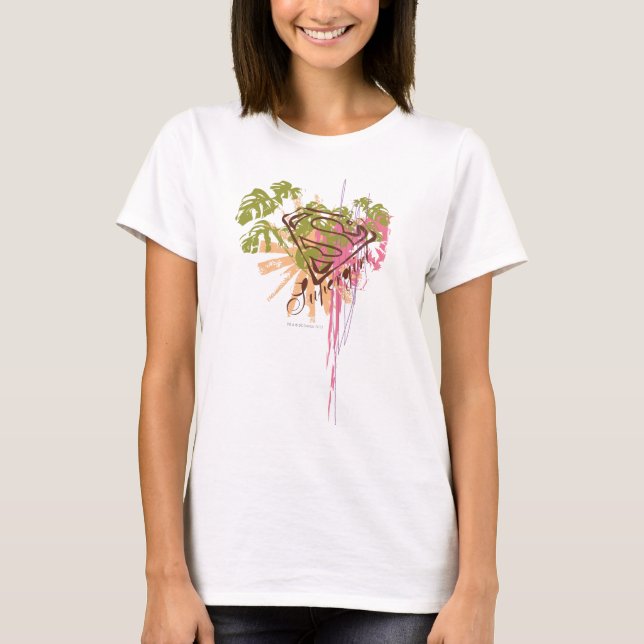 Camiseta Respingo da cor de Supergirl (Frente)