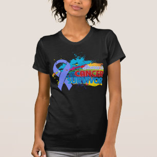 Camiseta Respingo da cor - sobrevivente de câncer do
